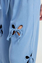 FRENCH TERRY PANTS WITH CUTOUT DETAIL Meadeux