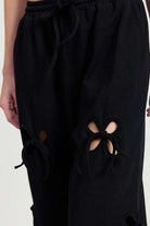 FRENCH TERRY PANTS WITH CUTOUT DETAIL Meadeux