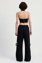 FRENCH TERRY PANTS WITH CUTOUT DETAIL Meadeux