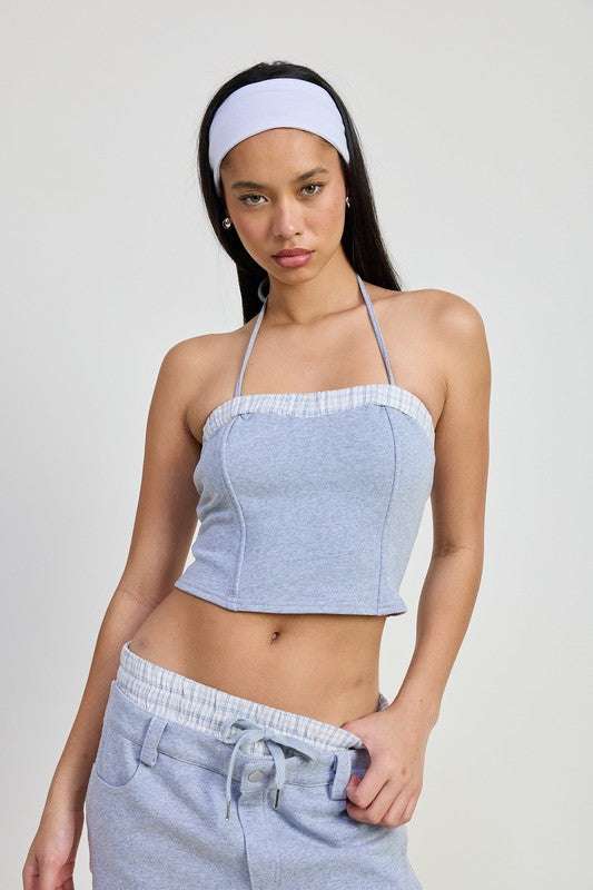 HALTER NECK CROPPED TOP Meadeux