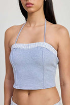HALTER NECK CROPPED TOP Meadeux