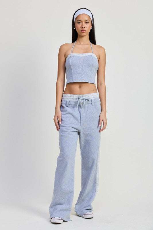 HALTER NECK CROPPED TOP Meadeux