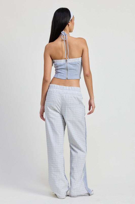 HALTER NECK CROPPED TOP Meadeux
