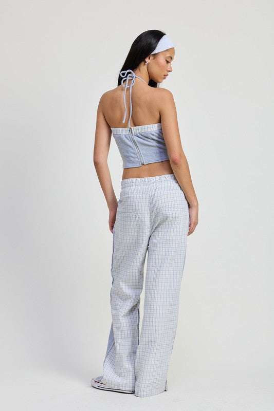 DOUBLE WAIST STRAIGHT LEG PANTS Meadeux