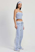 DOUBLE WAIST STRAIGHT LEG PANTS Meadeux