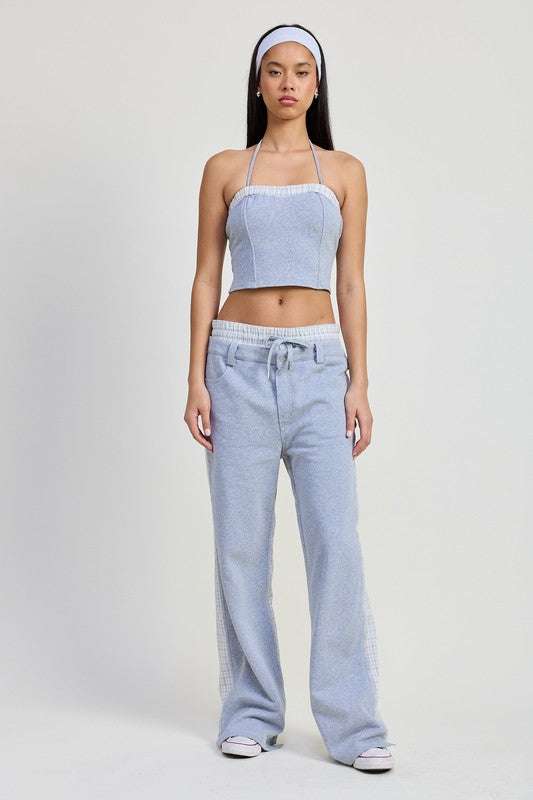 DOUBLE WAIST STRAIGHT LEG PANTS Meadeux