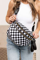 Frankie Oversize Double Zip Print Crescent Sling Meadeux