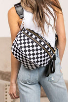 Frankie Oversize Double Zip Print Crescent Sling Meadeux