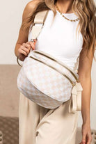 Frankie Oversize Double Zip Print Crescent Sling Meadeux