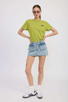 LOW WAIST DENIM MINI SKIRT WITH POCKETS Meadeux