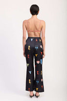 PRINTED SATIN WIDE LEG PANTS Meadeux