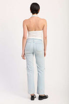 CONTRASTED HALTER NECK TOP Meadeux