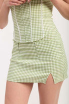 MINI GINGHAM SKIRT WITH POCKETS Meadeux