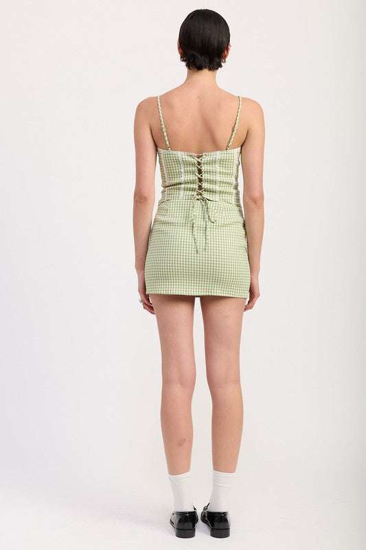 MINI GINGHAM SKIRT WITH POCKETS Meadeux