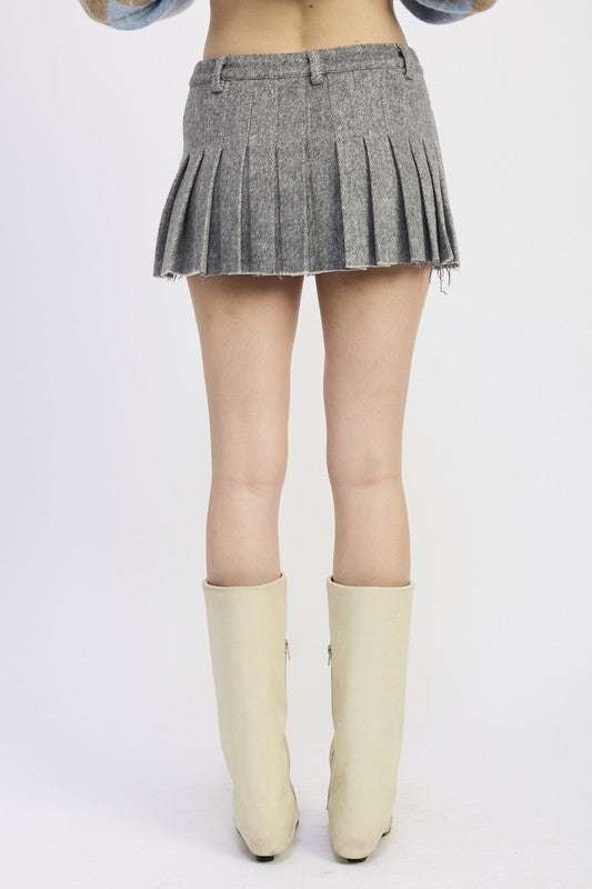 CARGO PLEATED MINI SKIRT Meadeux
