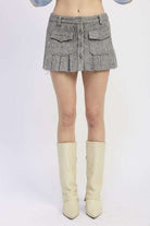 CARGO PLEATED MINI SKIRT Meadeux