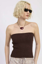 LACE UP TUBE SWEATER TOP Meadeux