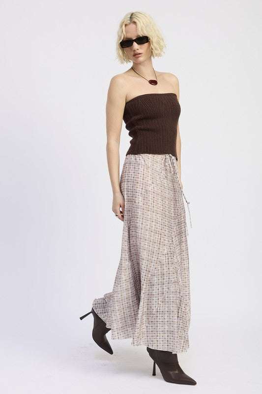 LACE UP TUBE SWEATER TOP Meadeux