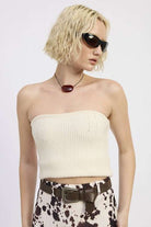 LACE UP TUBE SWEATER TOP Meadeux