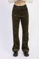 WIDE LEG CORDUROY PANT WITH POCKET DETAIL Meadeux