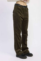 WIDE LEG CORDUROY PANT WITH POCKET DETAIL Meadeux
