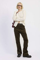 WIDE LEG CORDUROY PANT WITH POCKET DETAIL Meadeux
