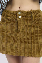CORDUROY MINI SKIRT WITH BUTTON Meadeux