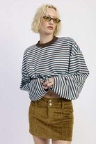 CORDUROY MINI SKIRT WITH BUTTON Meadeux
