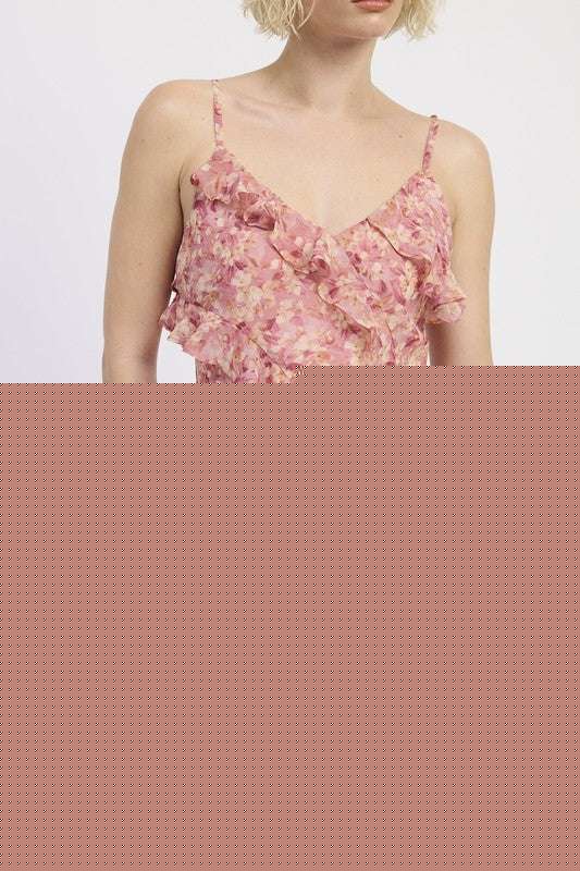 ASYMMETRICAL RUFFLE MINI DRESS Meadeux
