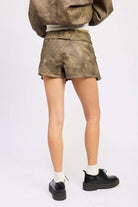 LOW RISE CARGO SUEDE MINI SKIRT Meadeux