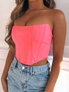 CROPPED BLOUSE TUBE TOP Tops Meadeux