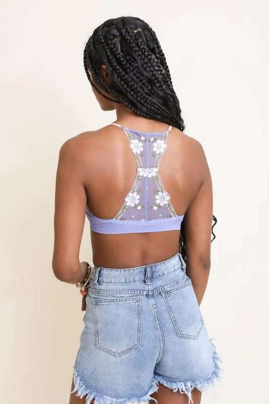 LATTICE BRAMI TOP FLORAL BRALETTE Bralette Meadeux