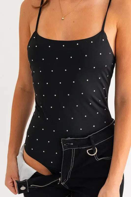 POLKA DOT SLEEVELESS BODYSUIT Bodysuit Meadeux