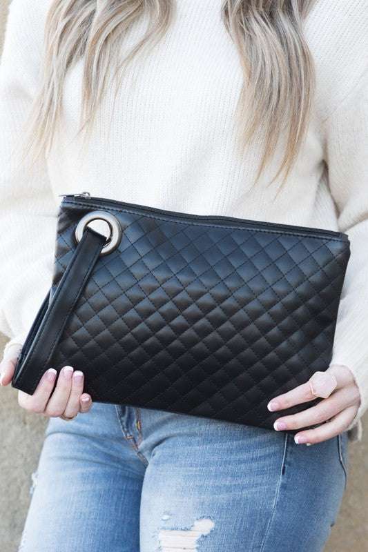 Quilted Wristlet Clutch Meadeux