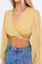 BALI BALLOON YELLOW LONG SLEEVE CROP TOP - MeadeuxBALI BALLOON YELLOW LONG SLEEVE CROP TOPTopsMeadeux