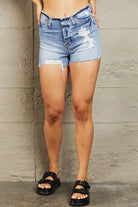 DESTROYED HIGH WAISTED SHORTS - MeadeuxDESTROYED HIGH WAISTED SHORTSShortsMeadeux