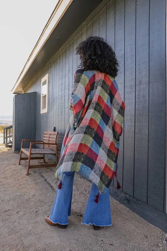 ELLE CHECKERED CARDIGAN BUFFALO PLAID KIMONO - MeadeuxELLE CHECKERED CARDIGAN BUFFALO PLAID KIMONOKimonoMeadeux