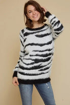 FUZZY ZEBRA SWEATER - MeadeuxFUZZY ZEBRA SWEATERSweaterMeadeux