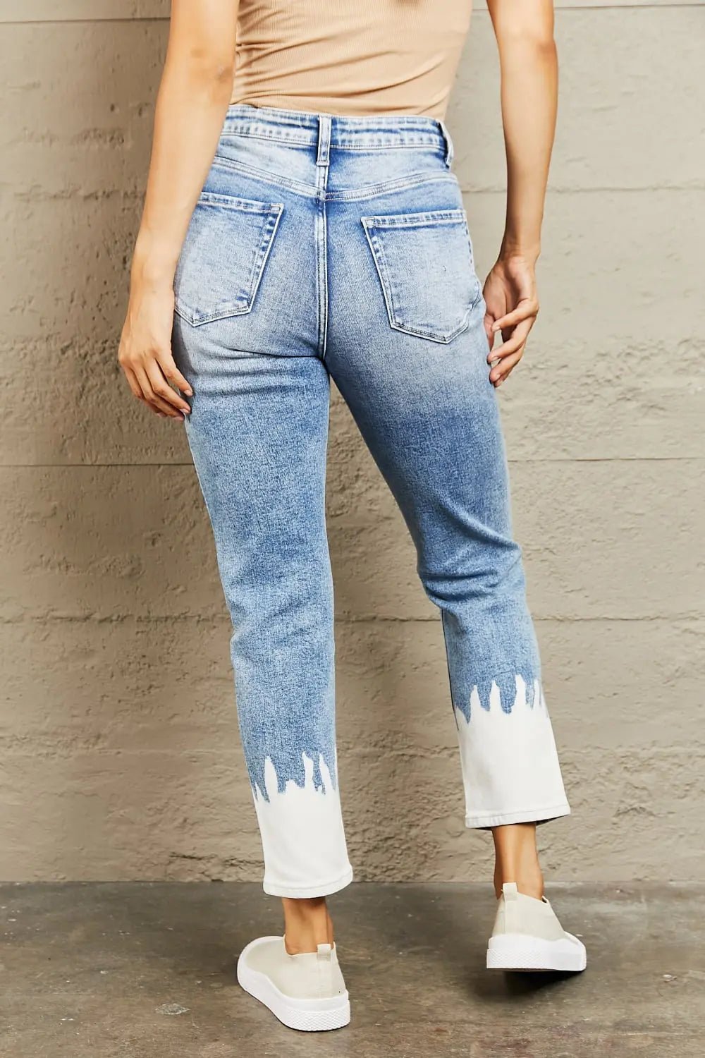 HIGH WAIST CROPPED PAINTED DENIM JEANS FOR WOMEN - MeadeuxHIGH WAIST CROPPED PAINTED DENIM JEANS FOR WOMENJeansMeadeux