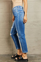 HIGH WAISTED CROPPED DAD JEANS - MeadeuxHIGH WAISTED CROPPED DAD JEANSJeansMeadeux