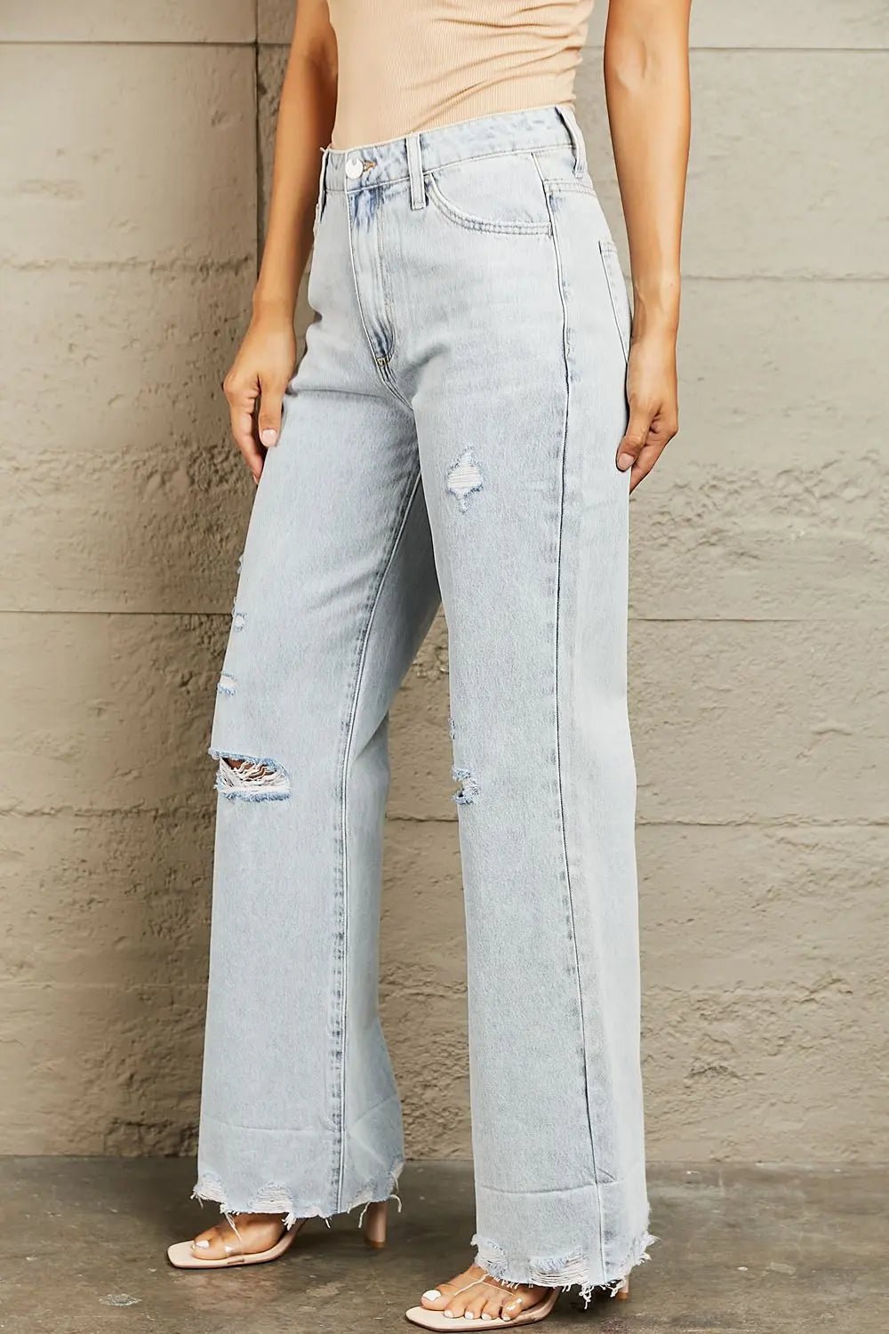 HIGH WAISTED WIDE LEG TROUSERS LOOSE FIT JEANS - MeadeuxHIGH WAISTED WIDE LEG TROUSERS LOOSE FIT JEANSJeansMeadeux