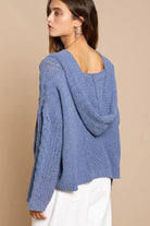 HOODED CROP KNIT SWEATER - MeadeuxHOODED CROP KNIT SWEATERSweaterMeadeux