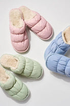 PUFFER SHERPA LINED SLIPPERS - MeadeuxPUFFER SHERPA LINED SLIPPERSShoesMeadeux