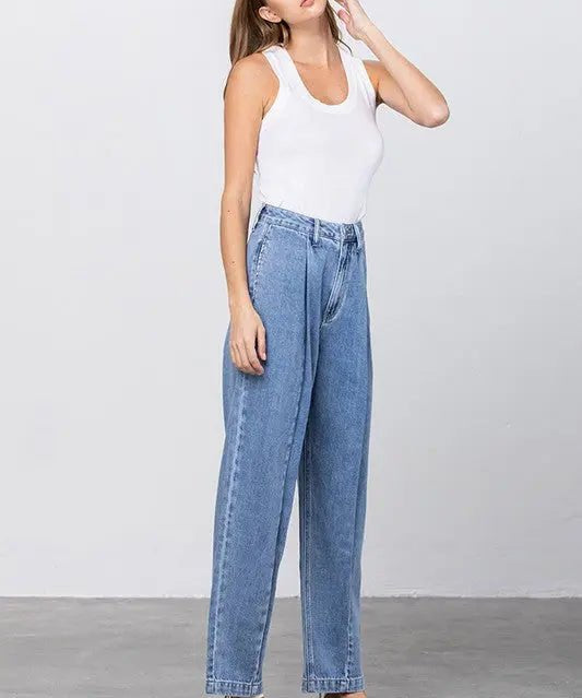 RELAXED LOOSE FIT HIGH WAIST JEANS - MeadeuxRELAXED LOOSE FIT HIGH WAIST JEANSJeansMeadeux