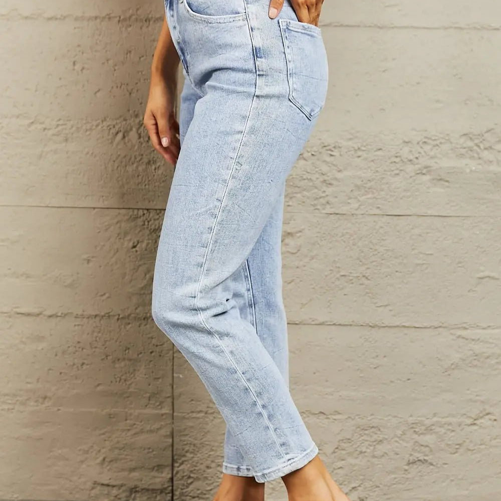 STREET STYLE HIGH WAISTED STRAIGHT JEANS - MeadeuxSTREET STYLE HIGH WAISTED STRAIGHT JEANSJeansMeadeux
