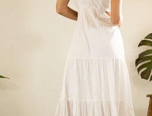 TIKAL LAYERED MAXI WHITE DRESS - MeadeuxTIKAL LAYERED MAXI WHITE DRESSDressesMeadeux