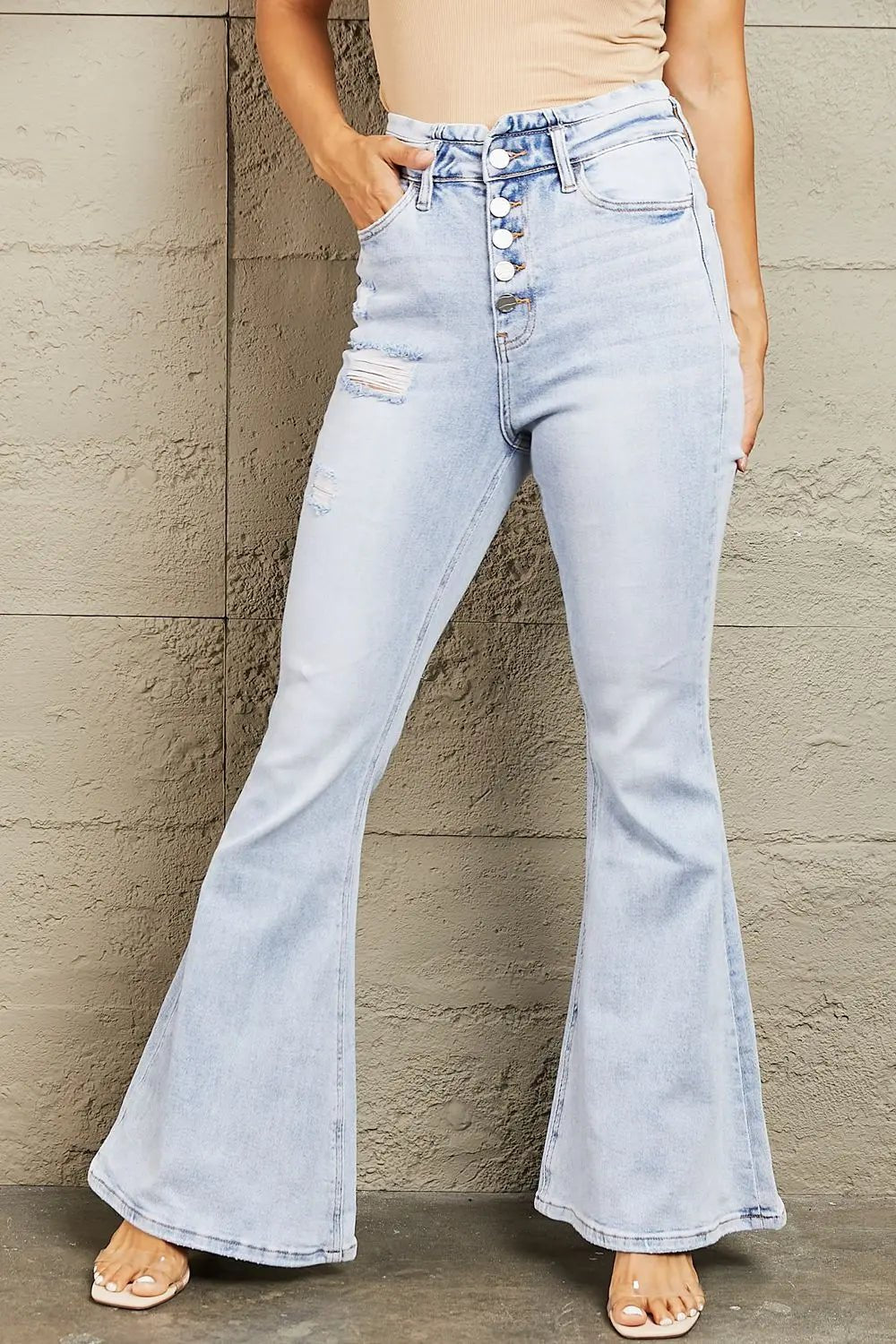 WOMEN'S HIGH WAISTED RETRO FLARE JEANS - MeadeuxWOMEN'S HIGH WAISTED RETRO FLARE JEANSJeansMeadeux